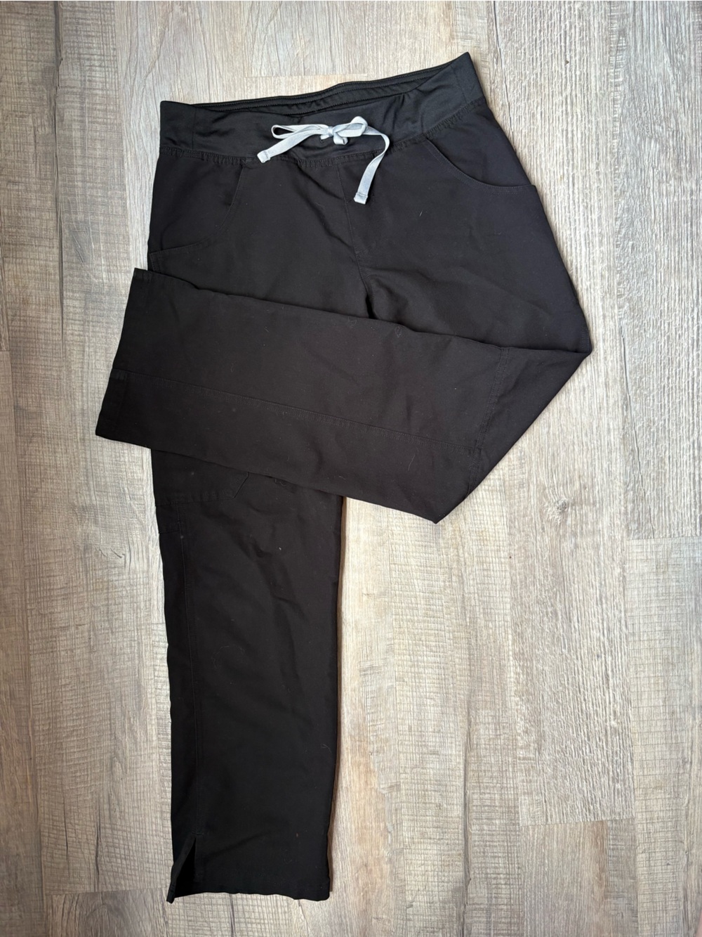 Figs Black Drawstring Scrubs